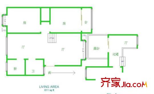 七里晴川 3室 戶型圖
