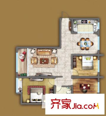 南湖天久云門(mén)戶(hù)型圖3室2廳 戶(hù)型圖 3室2廳1衛(wèi)1廚