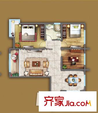南湖天久云門(mén)戶(hù)型圖3室2廳 戶(hù)型圖 3室2廳1衛(wèi)1廚
