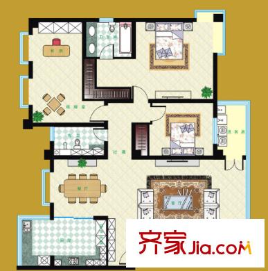 南湖天久云門(mén)戶型圖3室2廳 戶型圖 3室2廳1衛(wèi)1廚