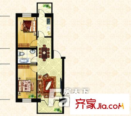 金玉華庭戶型圖2室2廳 戶型圖 2室2廳1衛(wèi)1廚