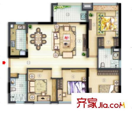 長江日報(bào)宿舍戶型圖4室2廳 戶型圖 4室2廳2衛(wèi)1廚