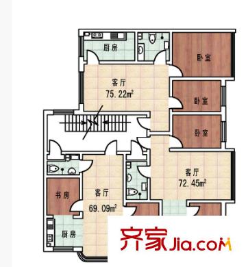新華村戶型圖6室3廳 戶型圖 6室3廳