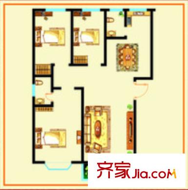 陽(yáng)光花園戶型圖三室二廳 戶型圖 3室2廳