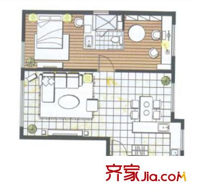 云鶴小區(qū)戶型圖一室二廳 戶型圖 1室2廳