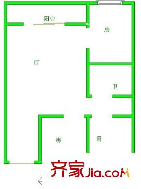 花橋街市法院宿舍 3室 戶型圖