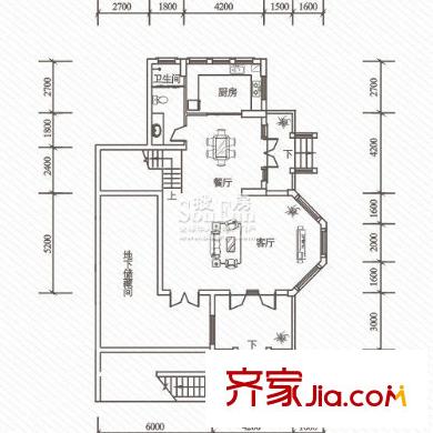 未來海岸戶型圖一期V9一層 5室4廳3衛(wèi)2廚