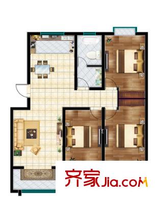 新安花園戶(hù)型圖3室2廳 3室2廳