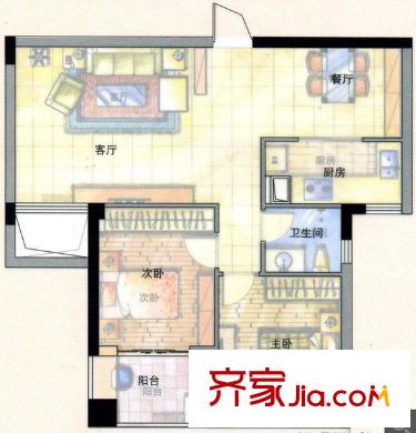 萬景國際 2室 戶型圖