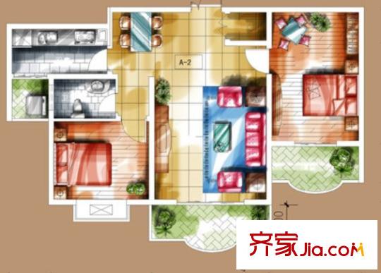 祥和家園戶型圖3室2廳 戶型圖 3室2廳