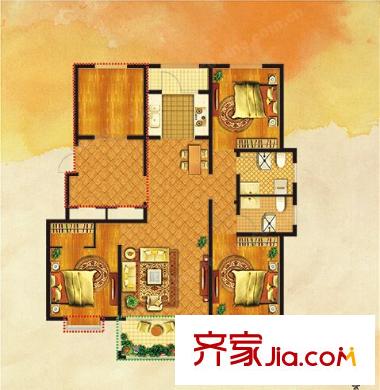 萬(wàn)科城戶型圖三室二廳 戶型圖 3室2廳