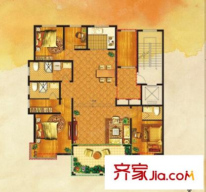 萬(wàn)科城戶型圖三室二廳 戶型圖 3室2廳