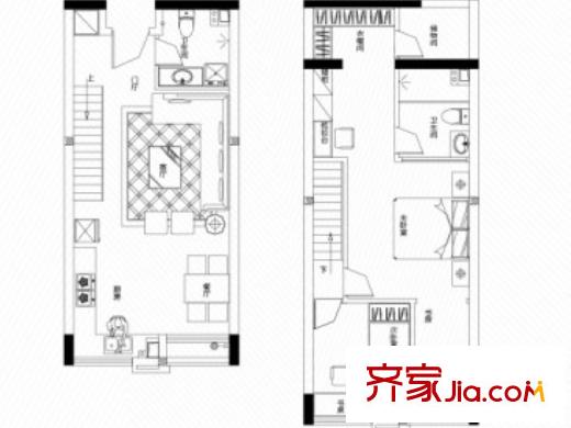 南國大武漢SOHO戶型圖3室2廳 戶型圖 3室2廳2衛(wèi)1廚