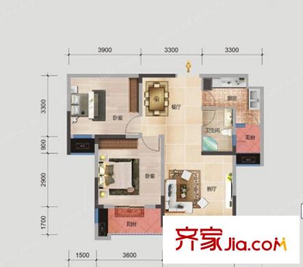 大華南湖公園世家三期戶型圖2 