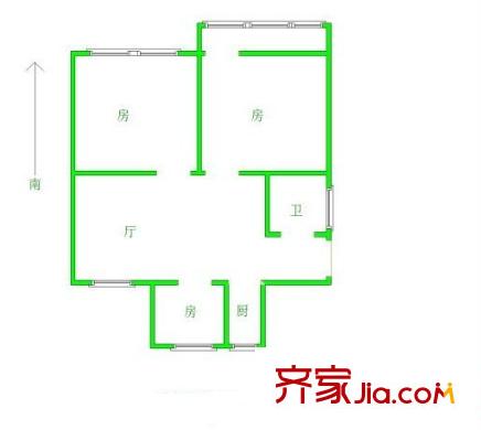 光谷佳園 2室 戶型圖