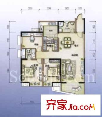 名雅居 3室 戶型圖