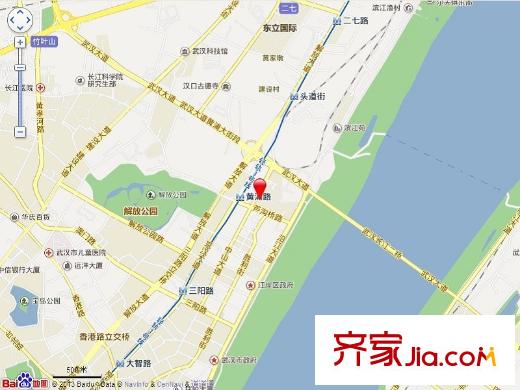 武漢天地御江平方米城交通圖電子