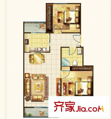 漢口城市之光戶型圖2室2廳 2室2廳