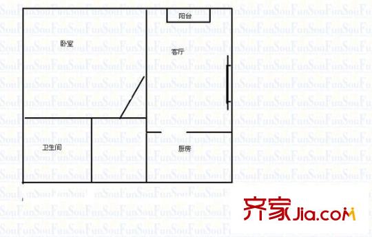 江欣苑（還建房）戶型圖江欣苑 1室 戶型圖 1室1廳1衛(wèi)1廚