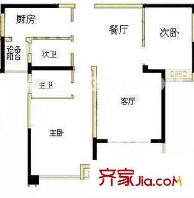 武汽宿舍 2室 戶型圖