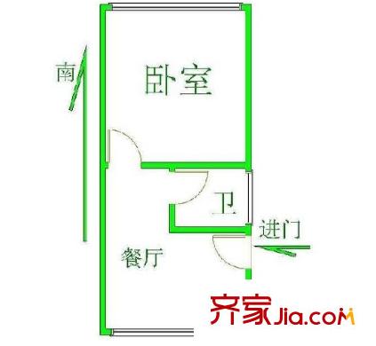 特一號(hào)小區(qū)戶型圖1室1廳 戶型圖 1室1廳1衛(wèi)1廚