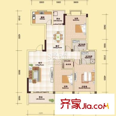 友誼國際戶型圖3室2廳 戶型圖 3室2廳2衛(wèi)
