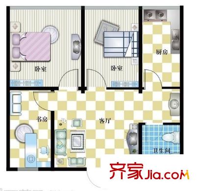 武泰閘花園 2室 戶型圖
