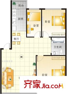 梅苑小區(qū)戶型圖三室二廳 戶型圖 3室2廳