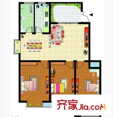 梅苑小區(qū)戶型圖三室二廳 戶型圖 3室2廳