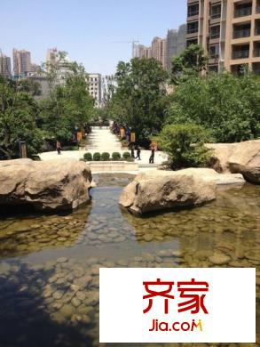 廣電蘭亭都薈實景圖小區(qū)水景（20140605）