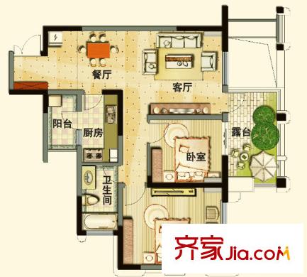 水仙里戶型圖二室二廳 戶型圖 2室2廳