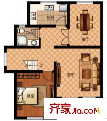 蔡家田A區(qū)戶型圖1室2廳 戶型圖 1室2廳1衛(wèi)1廚