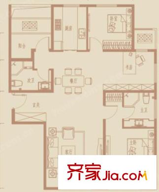 玉帶二村戶型圖3室2廳 戶型圖 3室2廳2衛(wèi)1廚