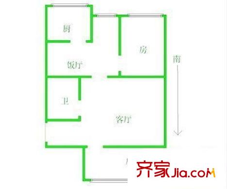 寶島公寓 3室 戶型圖