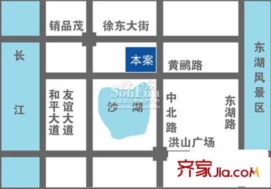 世紀(jì)彩城交通圖區(qū)位圖