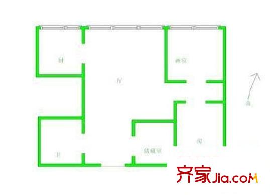 南京路小區(qū) 3室 戶型圖