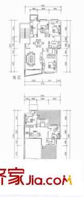 華城廣場(chǎng)戶型圖復(fù)式4 5室3廳3衛(wèi)
