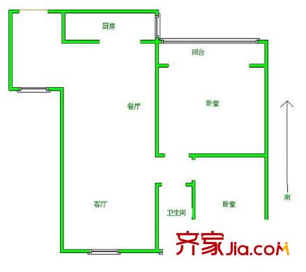 豐華園戶型圖2室2廳 戶型圖 2室2廳2衛(wèi)1廚