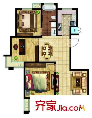 豐華園戶型圖3室2廳 戶型圖 3室2廳