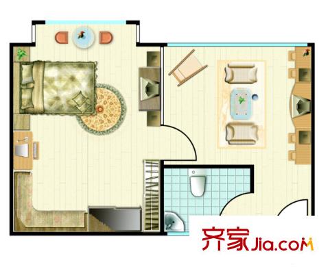 天順園小區(qū)戶(hù)型圖一室一廳 戶(hù)型圖 1室1廳