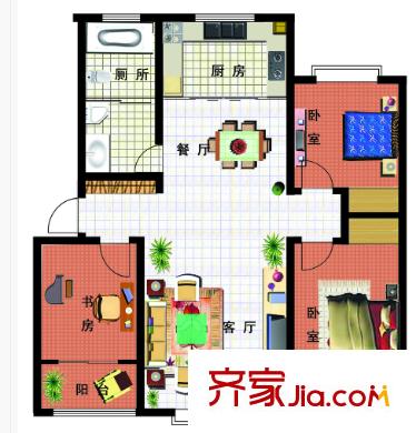 天順園小區(qū)戶型圖三室二廳 戶型圖 3室2廳