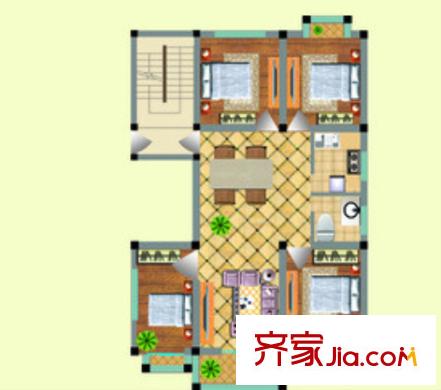歐洲花園戶型圖4室2廳 戶型圖 4室2廳1衛(wèi)1廚
