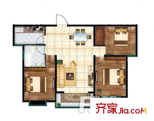鐵機(jī)東區(qū)戶型圖3室2廳 3室2廳