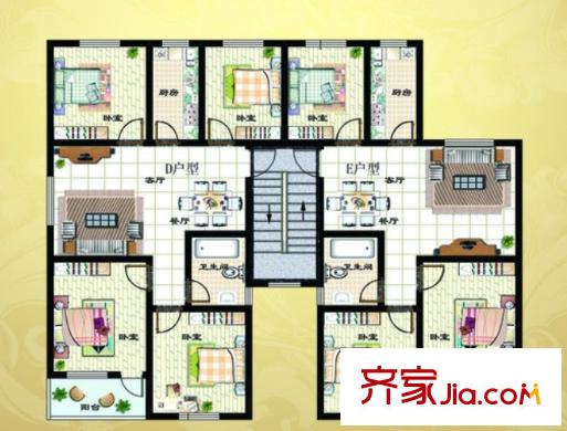 銘新社區(qū)戶型圖3室2廳 戶型圖 3室2廳