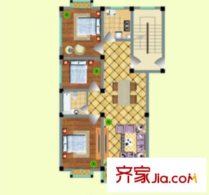 銘新社區(qū)戶型圖3室2廳 戶型圖 3室2廳