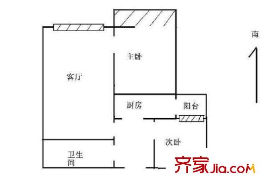 東立國際三期 戶型圖 2居4