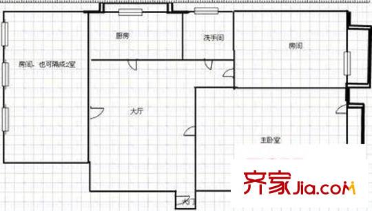 白玫瑰小區(qū) 4室 戶型圖