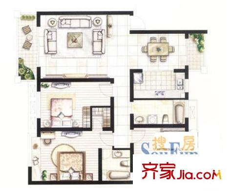 白玫瑰小區(qū) 戶型圖