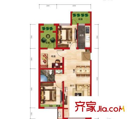 首義名居戶(hù)型圖2室2廳 2室2廳