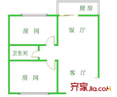 歐景苑四期戶型圖2室2廳 戶型圖 2室2廳1衛(wèi)1廚